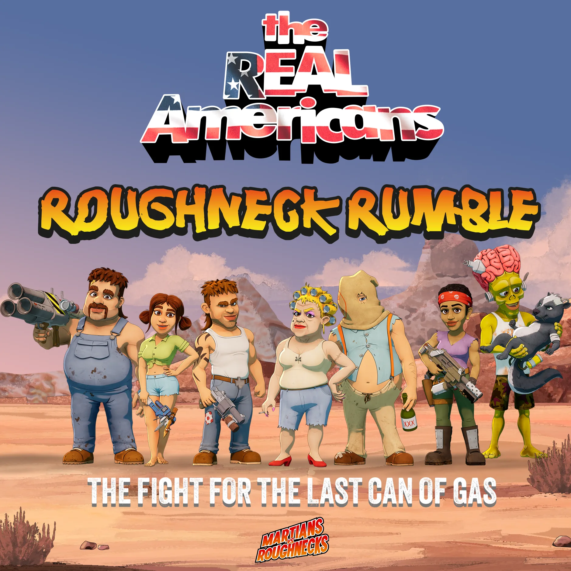 Martians vs Roughnecks first-person shooter gameplay showing intense sci-fi combat between Martians and Roughnecks with explosive action