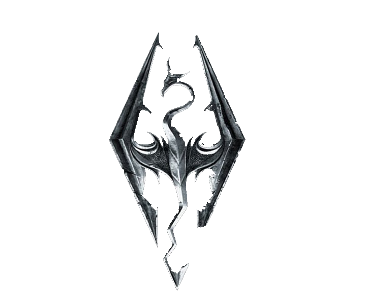 The Elder Scrolls V Skyrim dragon logo