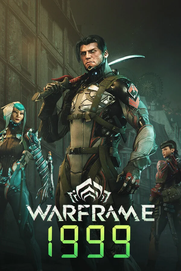 Warframe sci-fi action RPG showing armored Tenno warriors wielding futuristic weapons in fast-paced cooperative combat