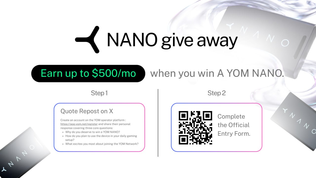 Turn your gaming PC into an earning machine with the YOM NANO giveaway