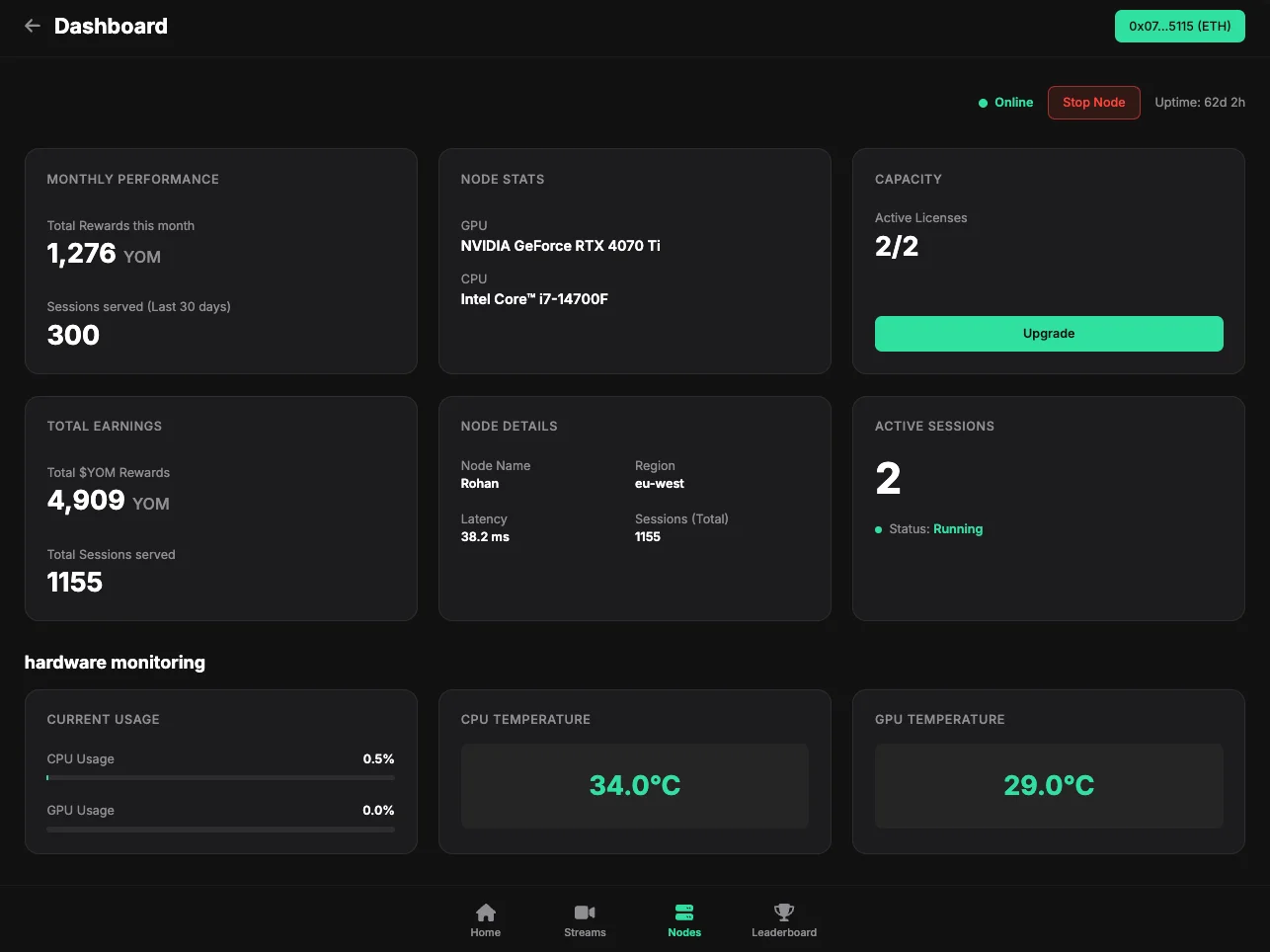 Host Dashboard Preview